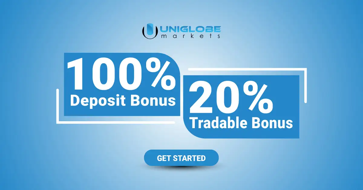 Get 100% Deposit and 20% Tradable Bonus at Uniglobe Markets