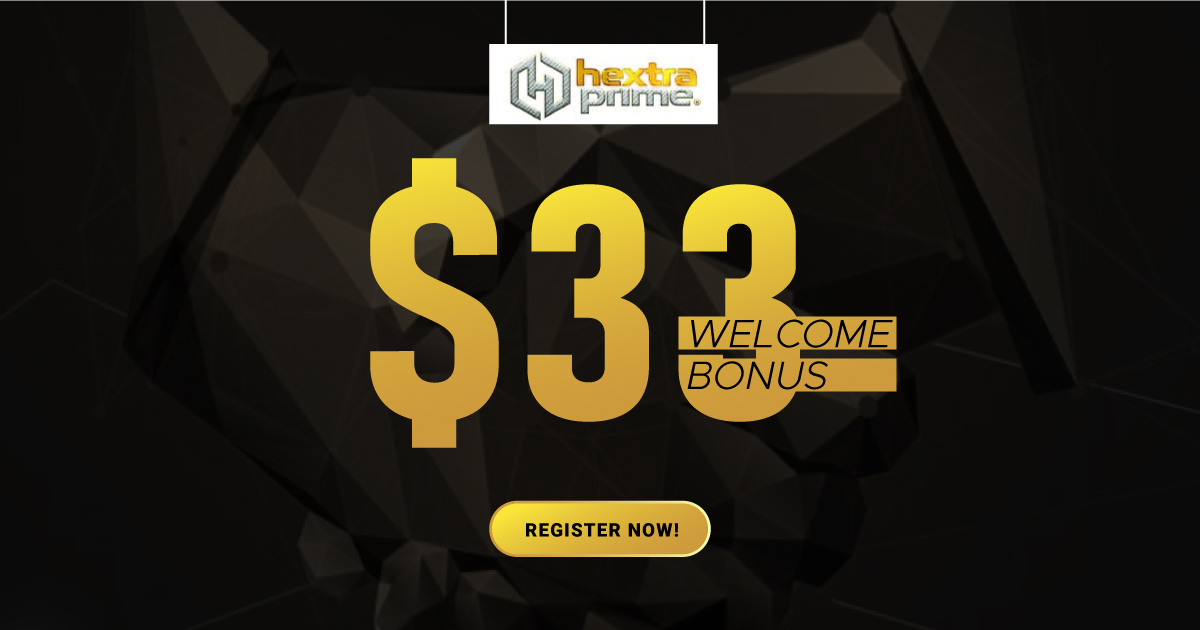 Welcome Forex Bonus $33 from Hextra Prime