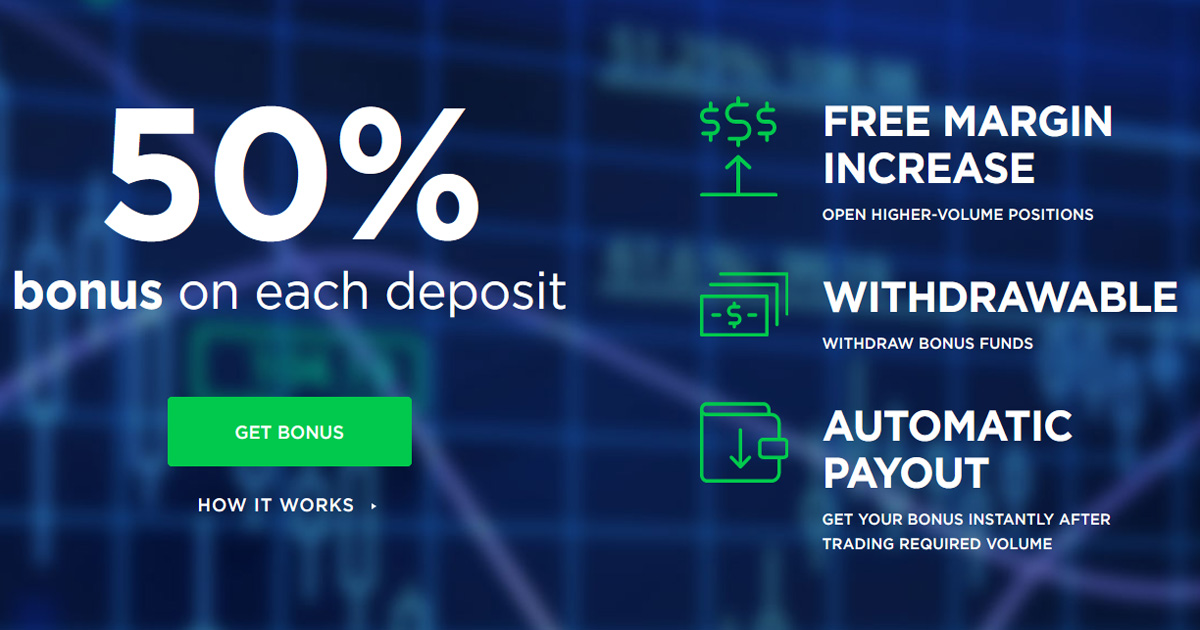 OctaFX 50% Bonus on each Deposit