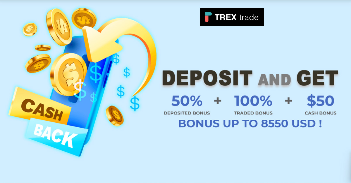 TREX $50 Forex Free Cash Bonus and 100% Forex Bonus