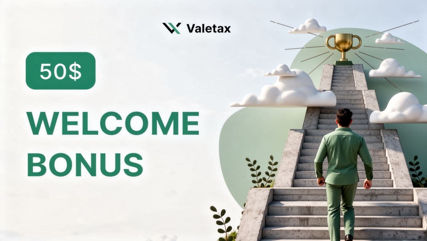 Valetax offers a $50 Free Welcome Bonus